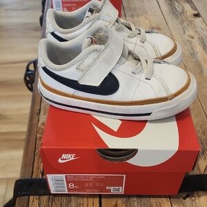 Nike Kids Court Legacy Sneakers - White and Black